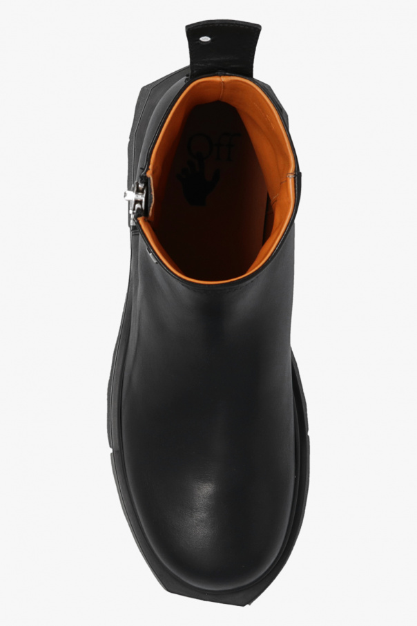 【関税込み】Sponge Loafer Ankle Boots - Off White - Black/Mi SchaferandweinerShops Japan - White - Black 'Sponge' leather